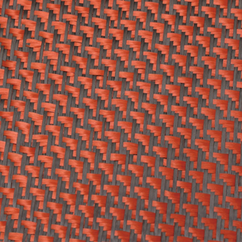 Kırmızı/siyah aramid karbon karışık karbon fiber dokuma kumaş Kırmızı/siyah aramid karbon karışık karbon fiber dokuma kumaş