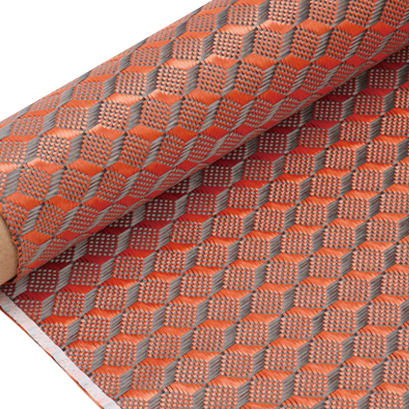 Kırmızı/siyah aramid karbon karışık karbon fiber dokuma kumaş Kırmızı/siyah aramid karbon karışık karbon fiber dokuma kumaş